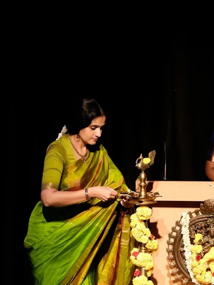 Another moment from the lamp lighting ceremony. It is a tradition I hold very dear, as it sets a divine tone for the event.