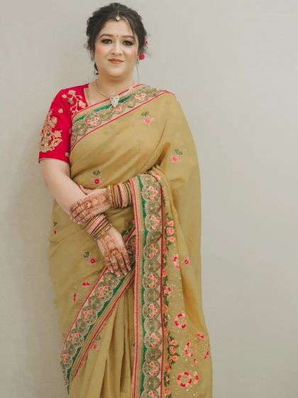 The full look, exuding grace and poise.