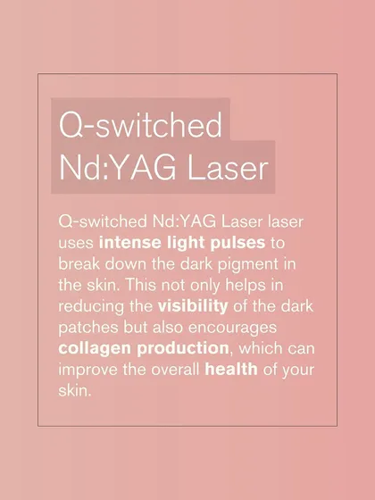The Q-switched Nd:YAG Laser is a powerful tool for treating Acanthosis Nigricans. It uses intense light pulses to break down dark pigment and encourage collagen production for healthier skin.
