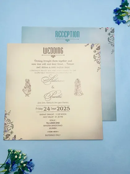 The details of your celebration, presented with elegance. The inserts use clean typography and subtle floral accents to carry the design through every piece of your wedding stationery.