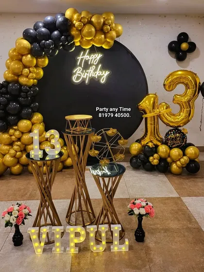 The full setup for Vipul's 13th birthday, matching the featured image.