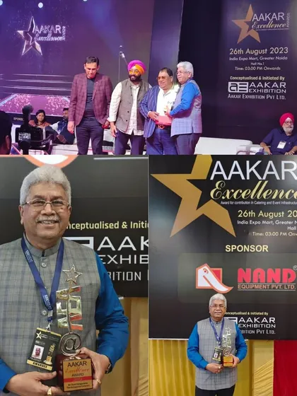 I was truly honored to receive the Aakar Excellence Award for being the best caterer in India. This recognition inspires us to continue our commitment to quality and innovation in every event we undertake.
