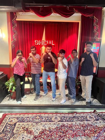 We take our training across Bharat. This is the group from our Bar Fight Seminar at Park Street Social in Kolkata, equipped with new skills and confidence.