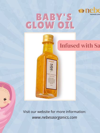 My Baby's Glow Oil is infused with real, high-quality saffron. This precious ingredient is known for giving the skin a healthy, natural glow and improving complexion. It is one of the secrets to the oil's effectiveness.