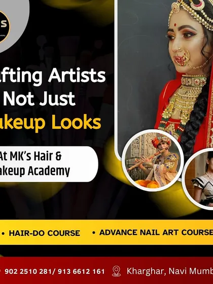 We don't just create makeup looks, we craft artists. Join our hair and nail art courses to become a complete beauty professional.