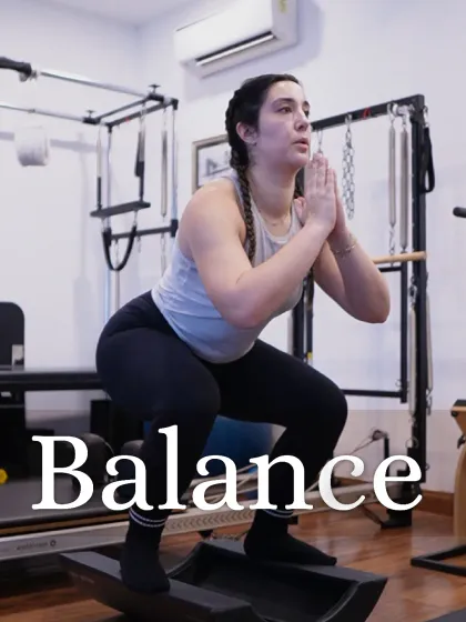 Balance in Pilates is more than just a physical challenge. It's about building deep core strength and body awareness to create stability from within, which translates to better balance in your everyday life.