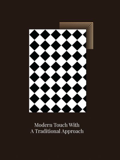 A graphic showcasing our modern take on a traditional approach with classic checkerboard tiles. This timeless pattern adds a touch of heritage and sophistication to any interior.
