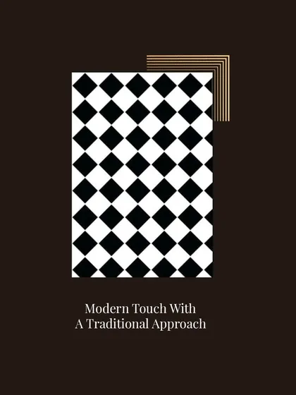 A graphic showcasing our modern take on a traditional approach with classic checkerboard tiles. This timeless pattern adds a touch of heritage and sophistication to any interior.
