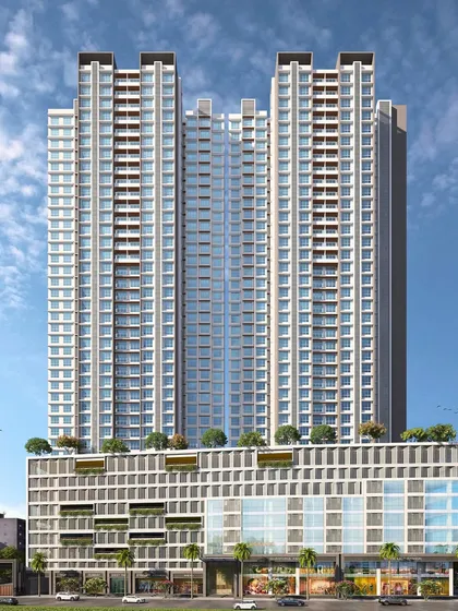 This is Voraskyline Icon, my latest residential project in Kandivali, Mumbai. The design for this high-rise focuses on a modern facade and high-tech features to create a new landmark for the area.