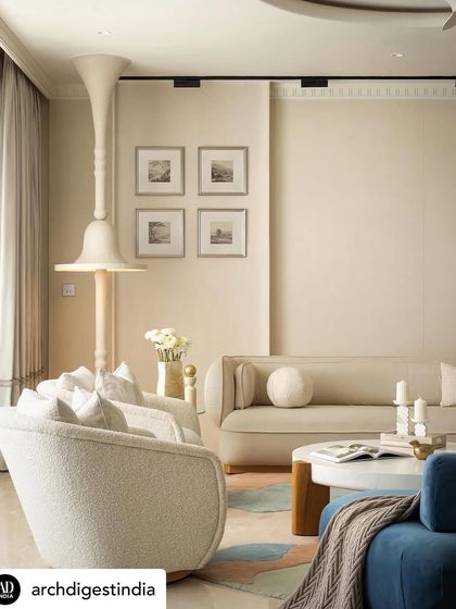 The bespoke totem installation, inspired by a temple bell, was a standout element in our Architectural Digest feature. It brings a sacred, sculptural aura to the living space in a way that is profound yet unobtrusive.