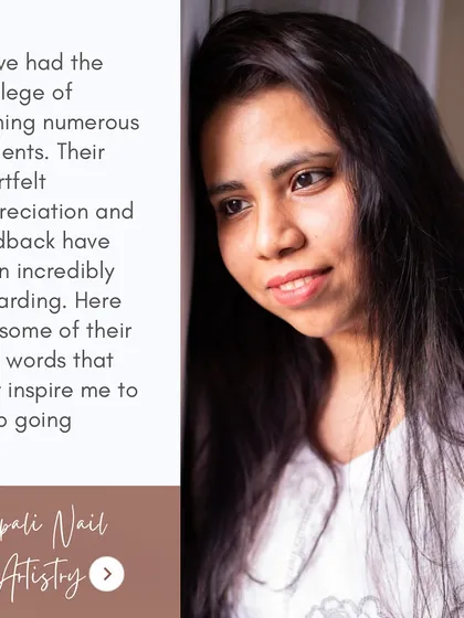 The kind words from my students are what inspire me to keep teaching and sharing my passion for nail art.