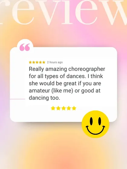 Whether you are an amateur or a good dancer, I can create something for you. It's all about tailoring the dance to your skill level and making you look great.
