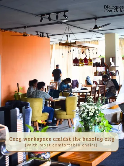 A cozy workspace amidst the buzzing city. I've made sure to include the most comfortable chairs so you can focus for hours without feeling fatigued.