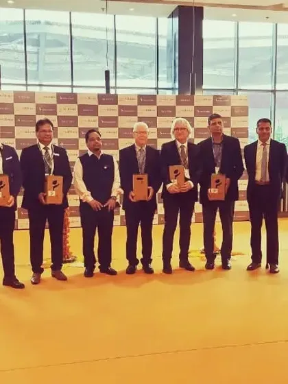 A wide shot of the dignitaries who inaugurated our expo. Their collective presence underscores the importance of Light + LED Expo India as a key industry event.