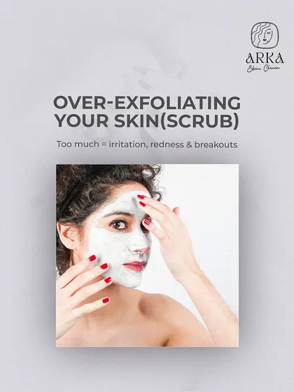 Over-exfoliating with harsh scrubs is a common mistake. Doing it too much can damage your skin barrier, leading to irritation, redness, and even more breakouts. Gentle is always better.