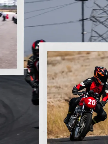 A collage of action shots from our track school, capturing the speed and excitement.