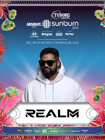 The official artist poster for my performance at Sunburn Goa. Being featured on the lineup of Asia's biggest music festival is a mark of quality and high demand.