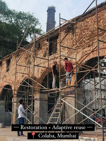 An in-progress shot of a large-scale restoration and adaptive reuse project in Colaba, Mumbai. This showcases our capability to handle complex architectural challenges, preserving heritage while reimagining spaces for modern commercial use.