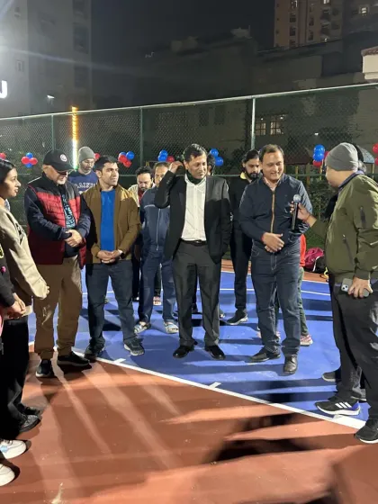 An interactive session during our academy's opening ceremony. We believe in building strong relationships with our players and their parents.