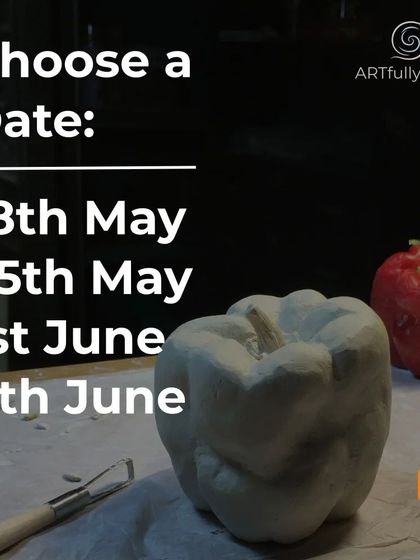 An announcement graphic listing available dates for a workshop. My aim is to make it easy for people to find time for creativity.