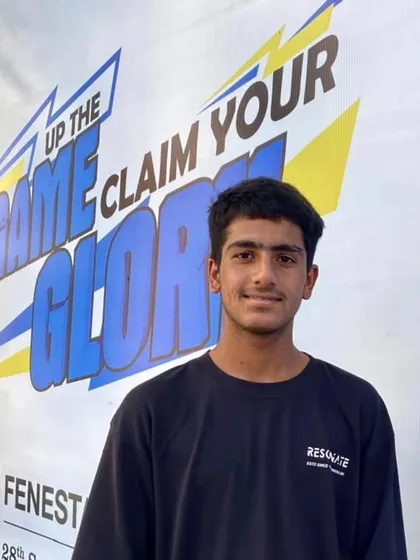 Prateek Sheoran pictured at the Fenesta Open after a dominant 6-0, 6-0 win in the second round of the Boys Singles U-16 event.