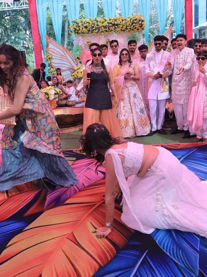 A moment of pure, unadulterated fun during a game. This is what Haldi madness is all about. No holding back.
