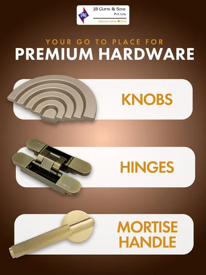 We are your go to place for premium hardware. Whether you need knobs for a new cabinet, heavy duty hinges for a main door, or a stylish mortise handle, we have every detail covered.