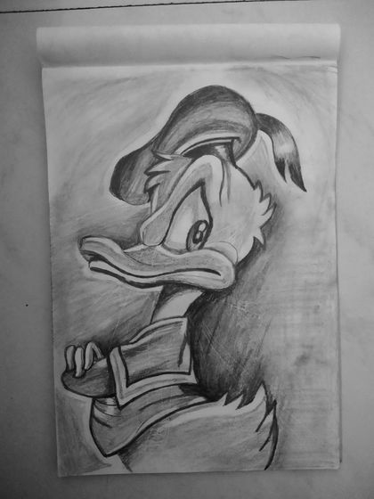 Look who got the attitude. This Donald Duck sketch has so much personality.