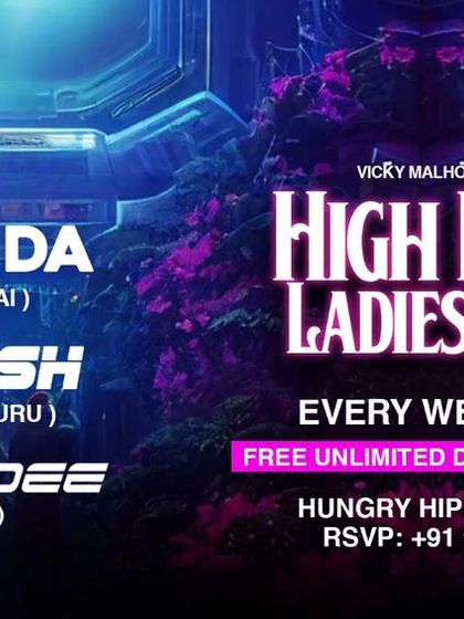 A multi-DJ lineup for High Heels Ladies' Night, bringing artists from Mumbai and Goa to join me.