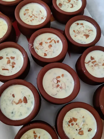 Beat the heat with our homemade Kulfi, served in traditional clay matkas. We offer a variety of flavours including Kesar Pista, Rose, Badam, and seasonal fruit options like Mango and Strawberry.