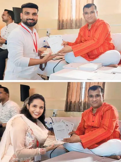 Feeling blessed after completing the Art of Living Volunteer Training Program. This journey of self-discovery enriches my ability to guide others.