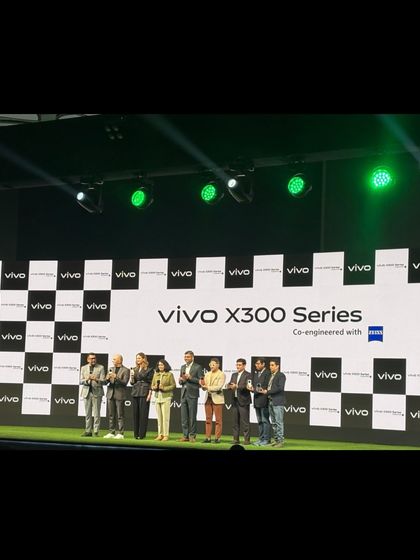 The leadership team and our crew on stage at the Vivo X300 series launch. We work as an integrated part of our client's team.