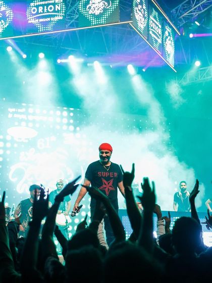 A duplicate of 101, showing the rockstar energy of our DJ + percussion show.