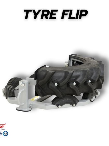 A side view of the MSF Tyre Flip machine.