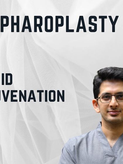 This graphic introduces blepharoplasty, also known as eyelid rejuvenation, a surgical procedure to improve the appearance of the eyelids.