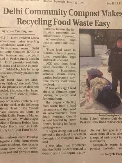 I was so grateful to be featured in The Reporter for my work with Delhi Community Compost. I use my platform to be a voice for the food waste revolution, advocating for better local food systems and solutions, a passion I bring to all my speaking engagements.