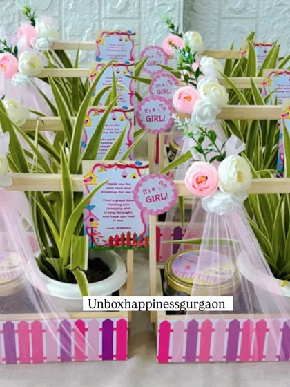 An array of plant-based favors ready for a celebration, showing how a touch of green can make a memorable gift.