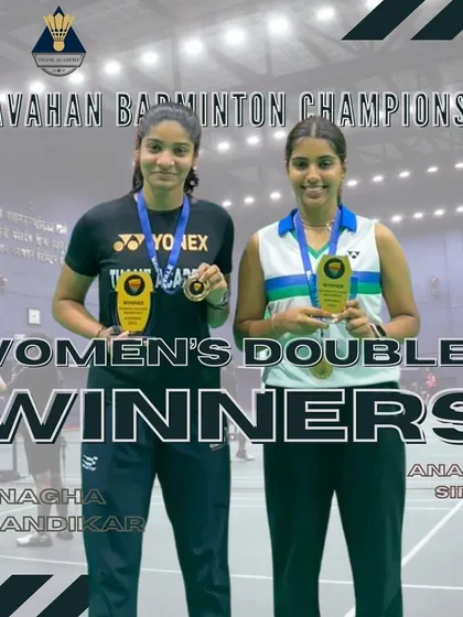 Anagha Karandikar and Anamika Singh, the Women's Doubles winners at the IIT Avahan tournament.