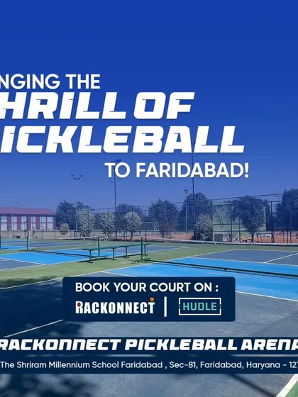 We're bringing the pickleball craze to Faridabad! This is a look at our brand-new Pickleball Arena at The Shriram Millennium School, ready for you to book and play. We are constantly expanding to bring great sports facilities closer to you.