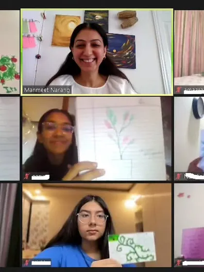 During the 'Aurora' creative writing series, we used drawing to explore the idea of being "same yet different." The participants are proudly showing their unique interpretations, a beautiful visual of how original thought can flourish when we tune into nature and ourselves.