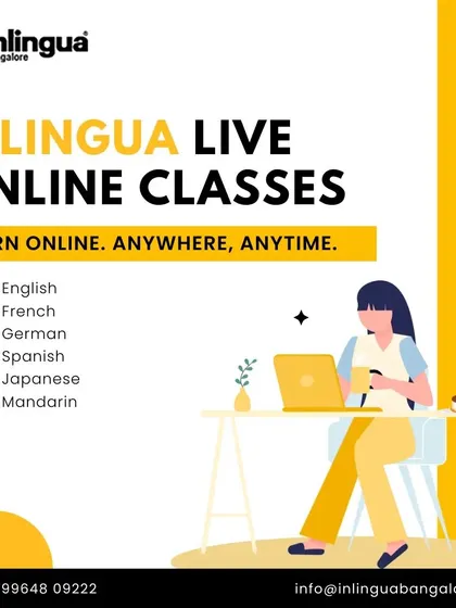 We offer live online classes in English, French, German, Spanish, Japanese, and Mandarin. Our flexible programs allow you to learn a new language from anywhere, at any time, with certified trainers guiding you every step of the way.