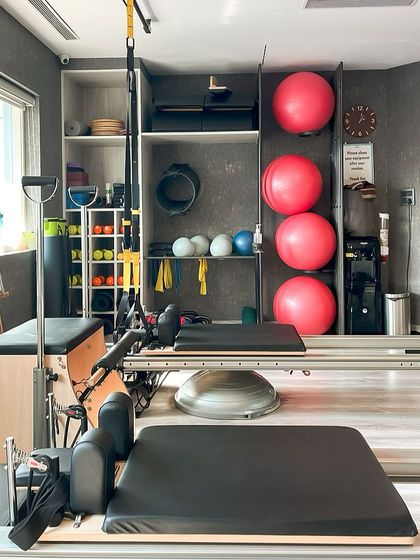 Our equipment corner is neatly organized and ready for your workout. We believe a tidy space helps create a clear and focused mind.