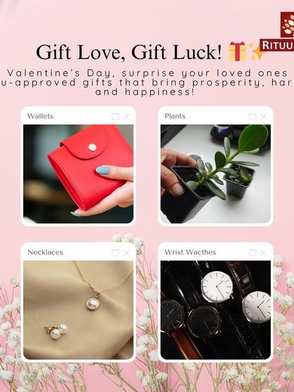 This Valentine's Day, give a gift with meaning. Vaastu-approved gifts like a red wallet, a jade plant, or a silver locket can bring prosperity, growth, and harmony to your loved ones, making your gift a blessing of positive energy.