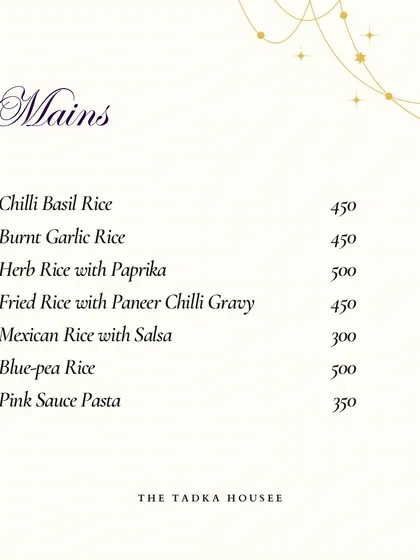 For the main course, my New Year's menu includes a variety of rice and pasta dishes like Chilli Basil Rice and my popular Pink Sauce Pasta.
