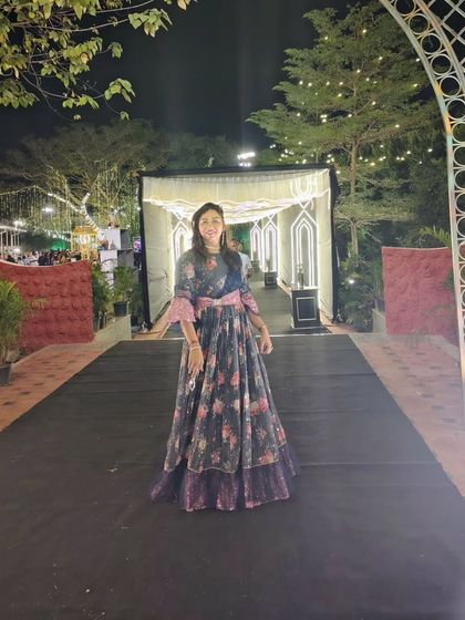 The grand entrance walkway for a Sangeet night. I always arrive early to soak in the decor and align my energy with the beautiful ambiance the family has created.