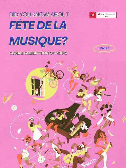 An infographic explaining the Fête de la Musique, a global celebration of music. This educational content helps our audience understand the cultural significance of the events we host.