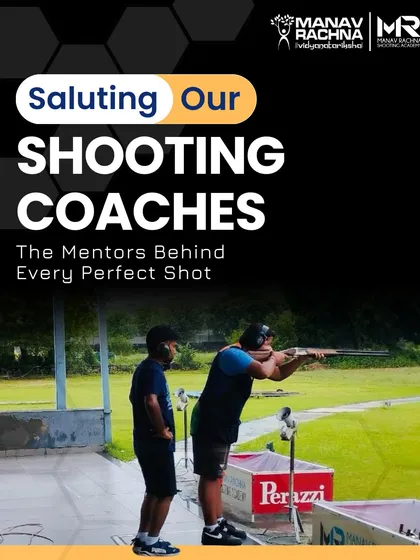 Saluting our shooting coaches, the mentors behind every perfect shot. A coach provides guidance to a shotgun athlete at our outdoor range, demonstrating our hands-on approach.