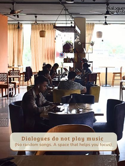 I believe silence helps ideas flow. That's why my cafe has no background music, creating a space that helps you focus on what truly matters.
