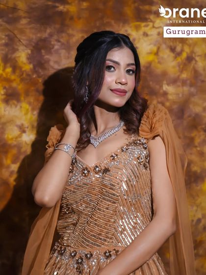 This student created a warm, bronze-toned party look. It's a universally flattering style that is a must know for any professional makeup artist.