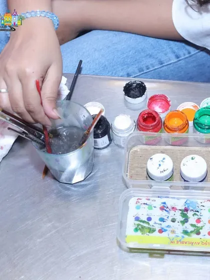 A close-up of our tattoo art station, managed by a team member who is great with kids.